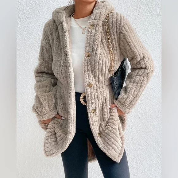 Cozy Tan Women's Jacket - Picture 2 of 5